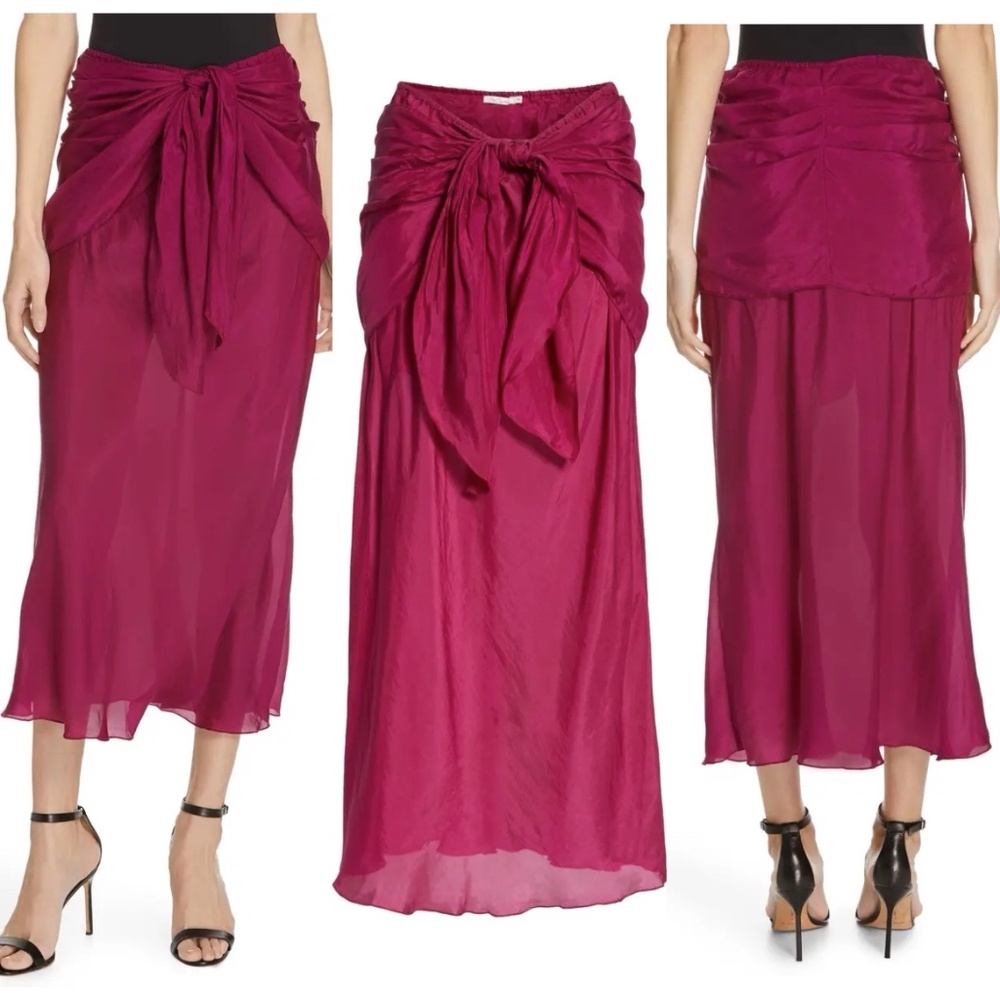 ❌SOLD❌ mesdemoiselles nereide silk faux wrap skirt - Picture 3 of 8